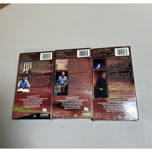 Charlton Hestion Presents the Bible on VHS Lot of 3 - Brand New Sealed - Picture 2 of 3